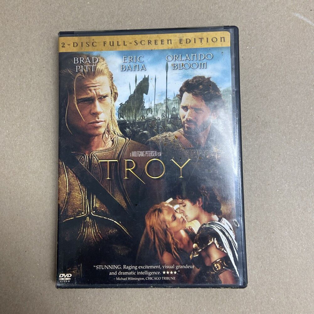 Troy (DVD, 2005, 2-Disc Set, Full Frame) Brad Pitt, Eric Bana